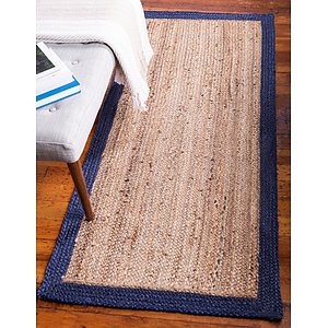 Unique Loom 2' 6 x 6' Braided Jute Runner Rug
