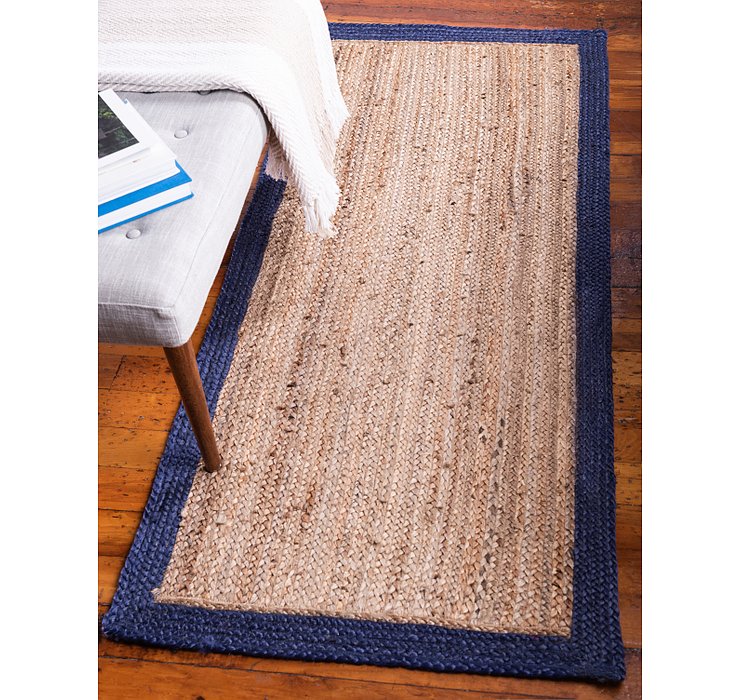 2' 6 x 6' Braided Jute Runner Rug