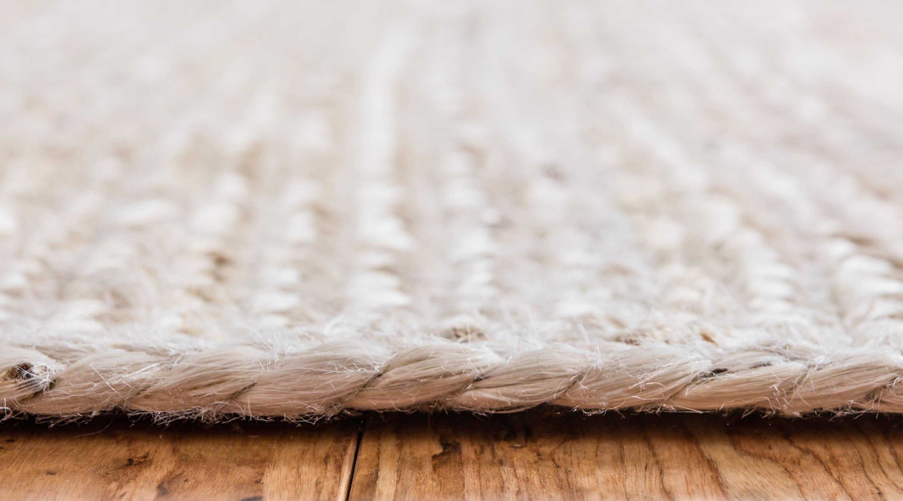 White 8' x 10' Braided Jute Rug Rugs.ca