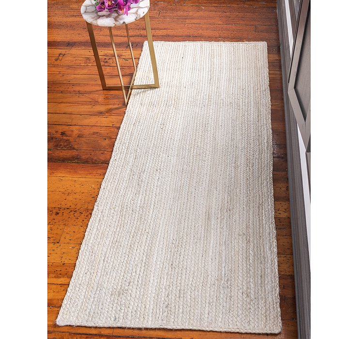 2' 6 x 6' Braided Jute Runner Rug