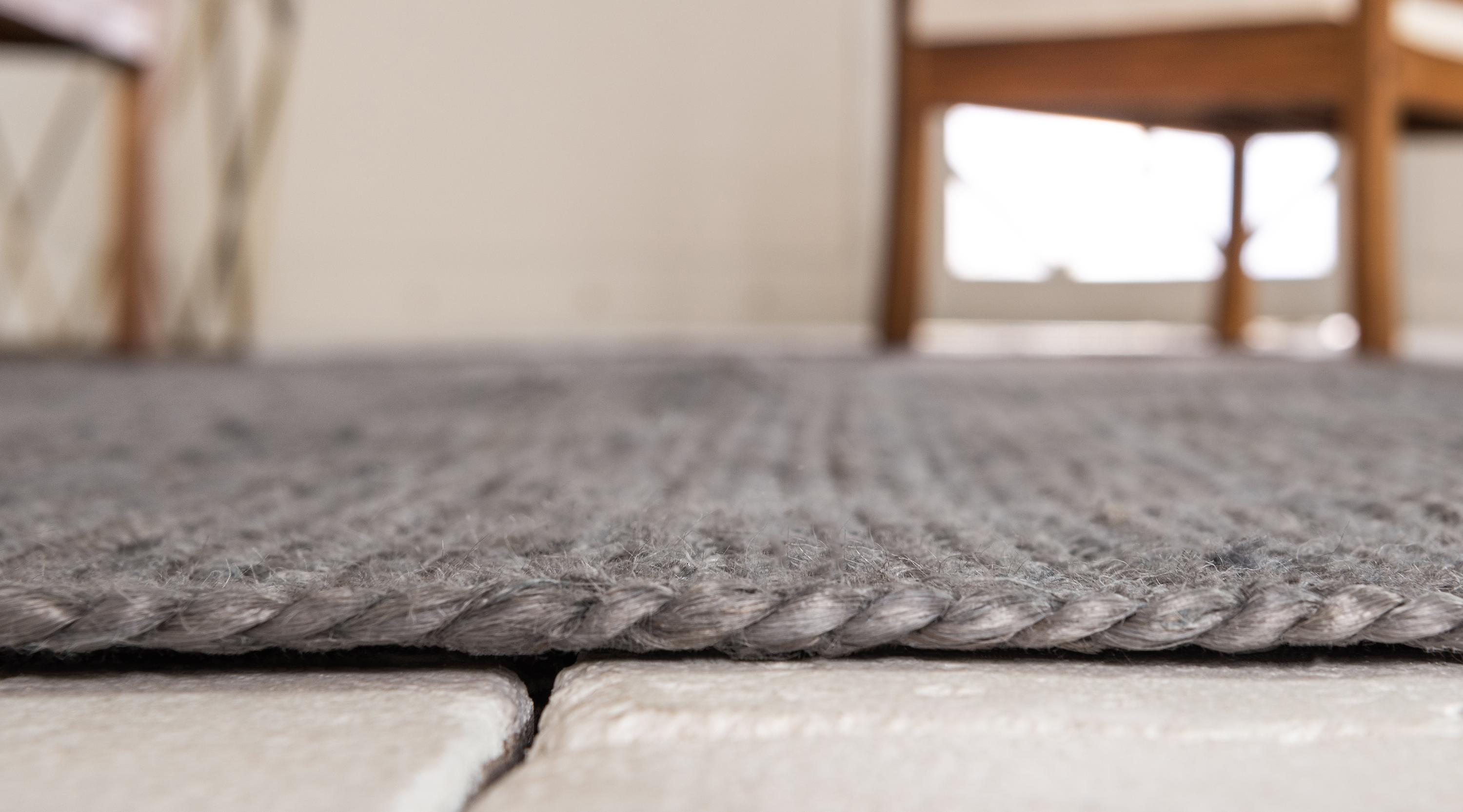 Gray 2' 6 x 6' Braided Jute Runner Rug eSaleRugs