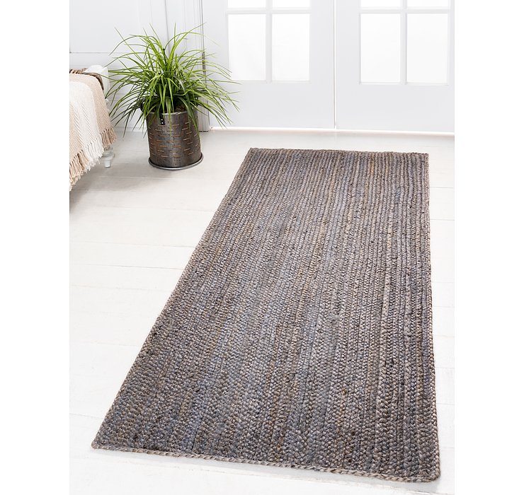 2' 6 x 6' Braided Jute Runner Rug