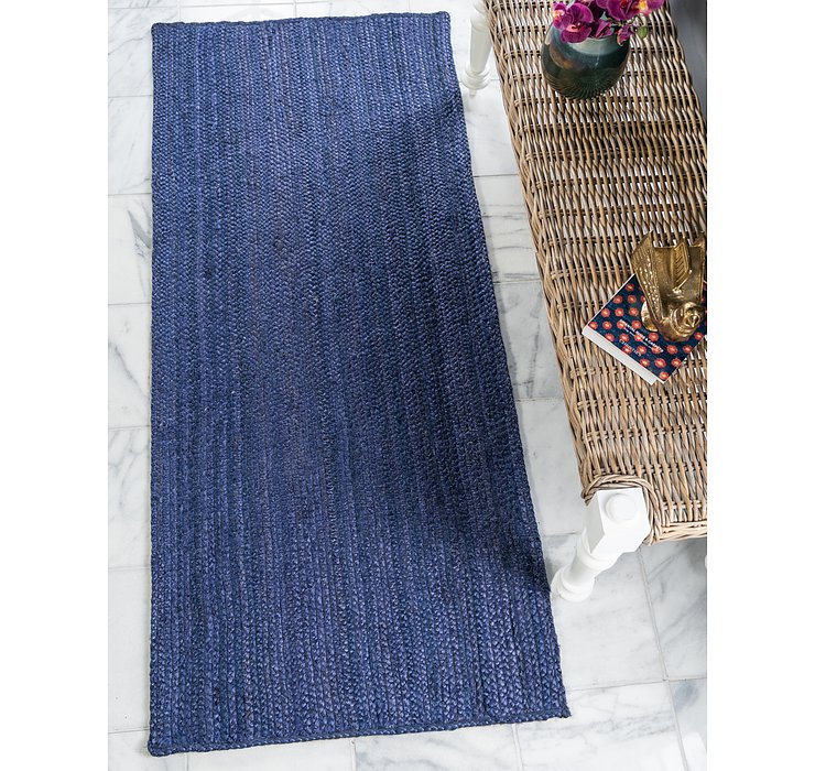 2' 6 x 6' Braided Jute Runner Rug