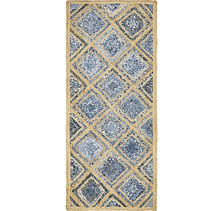 2' 6 x 6' Braided Jute Runner Rug