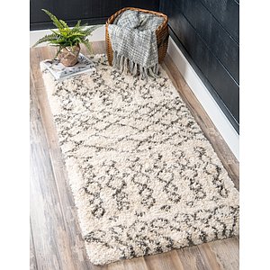 Unique Loom 2' 7 x 6' Rabat Shag Runner Rug