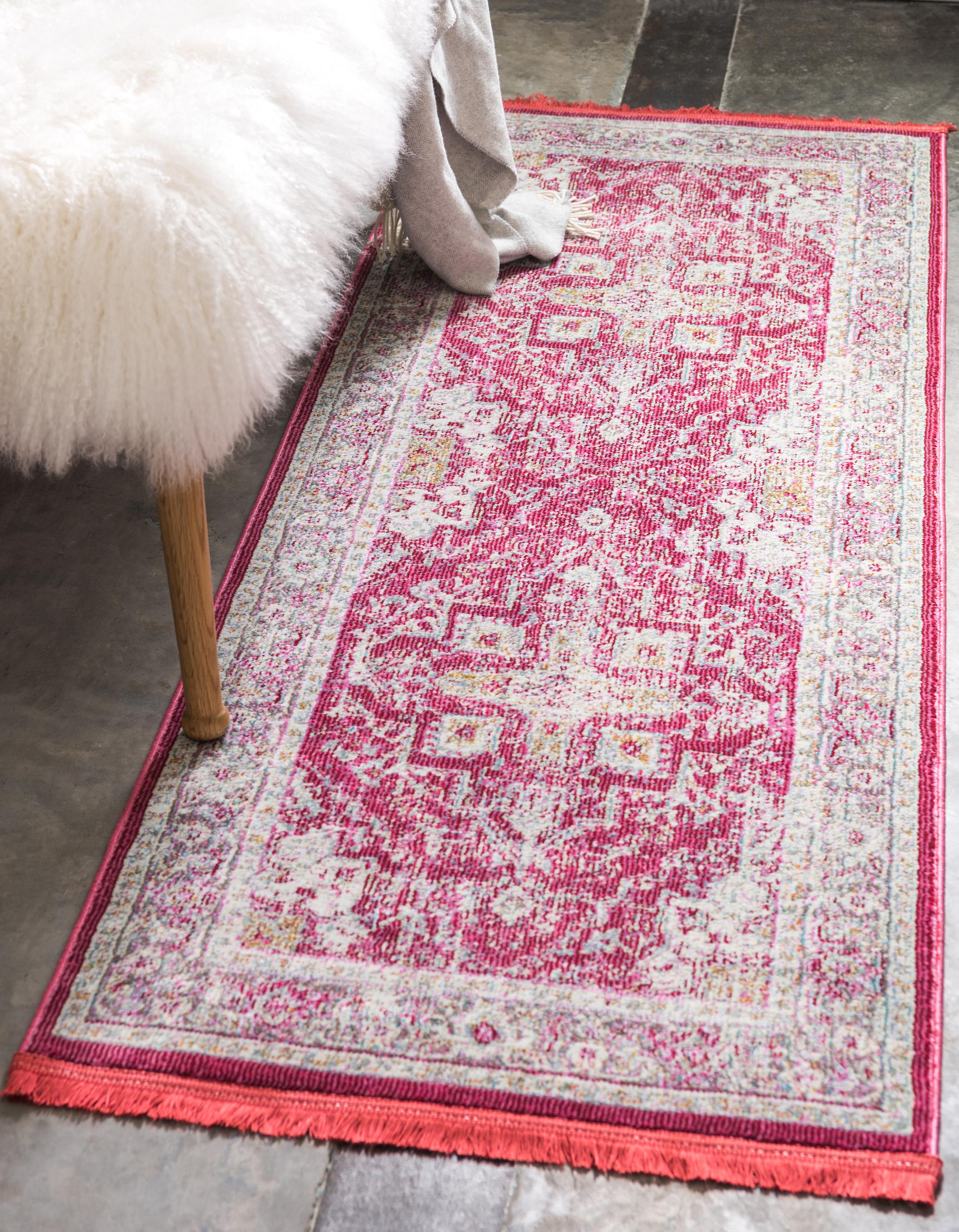 Pink 2' 2 x 6' Havana Runner Rug eSaleRugs