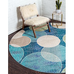 Unique Loom 8' x 8' Chromatic Round Rug