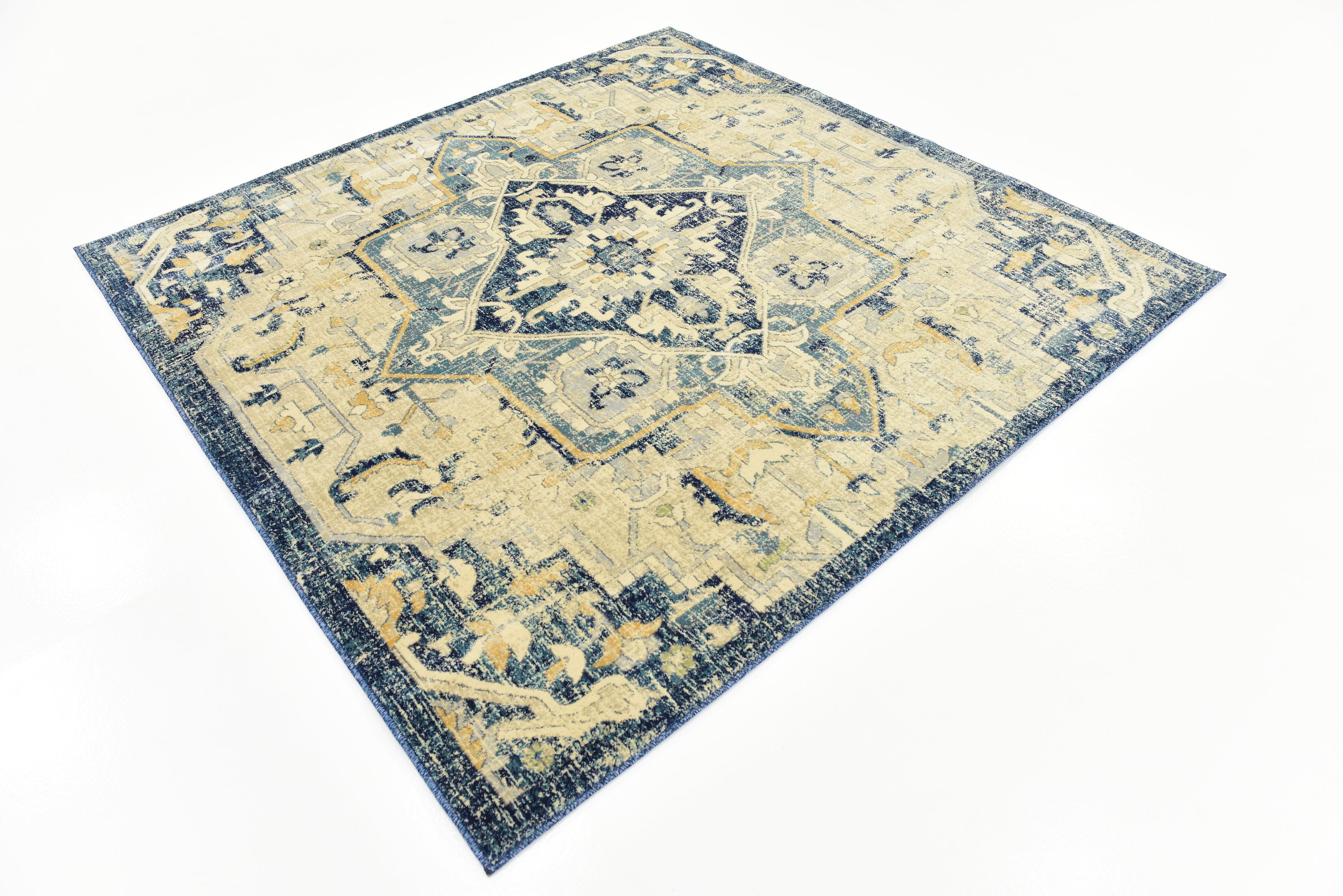 Beige 6' x 6' Stockholm Square Rug Area Rugs eSaleRugs