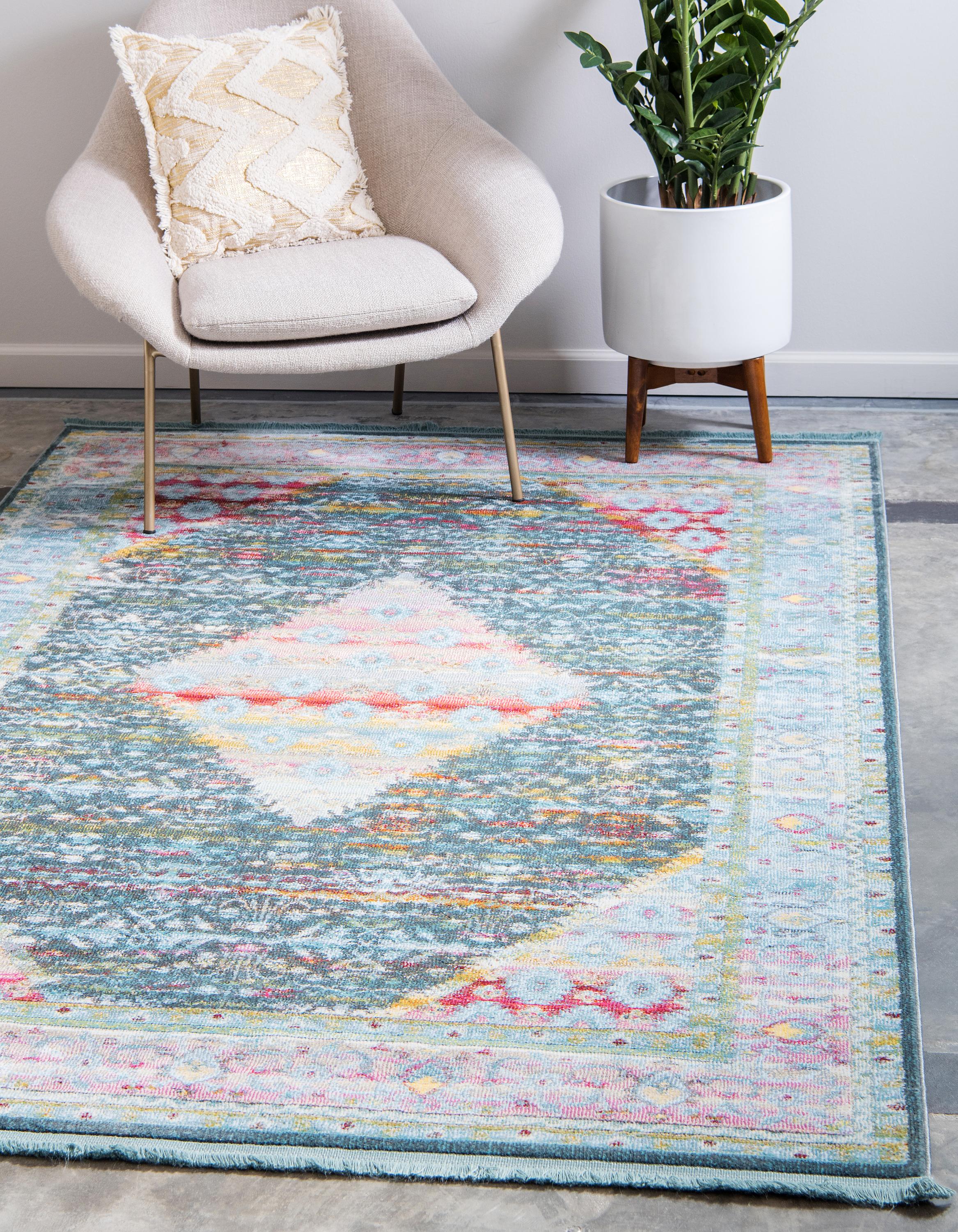 Blue 8' 4 x 10' Santiago Rug