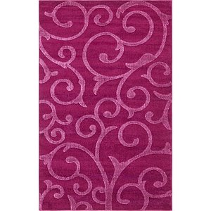 Unique Loom 5' x 8' Floral Frieze Rug