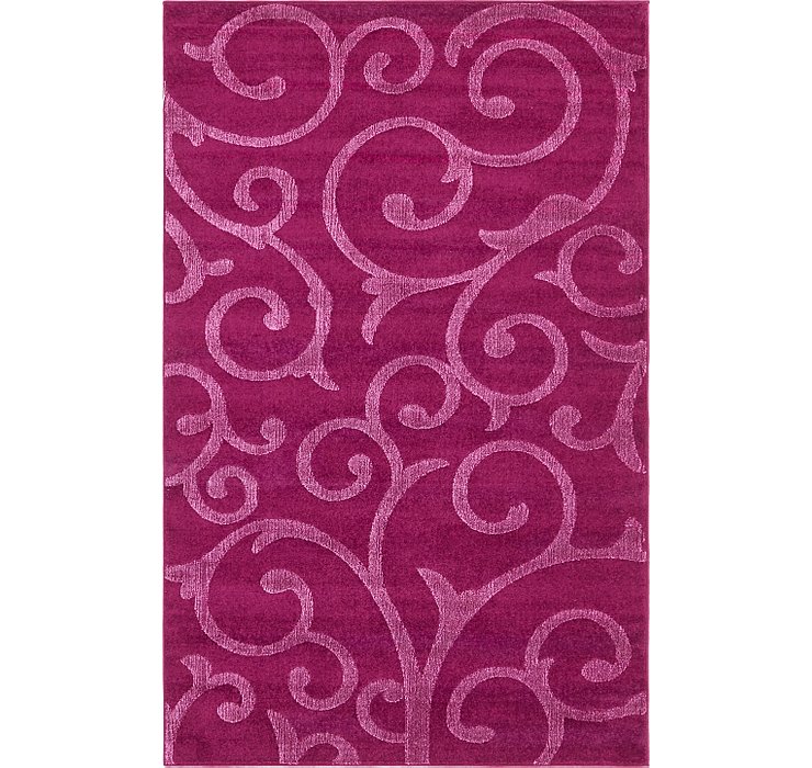 5' x 8' Floral Frieze Rug