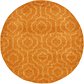 4' x 4' Trellis Frieze Round Rug thumbnail image 1