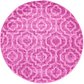 4' x 4' Trellis Frieze Round Rug thumbnail image 1