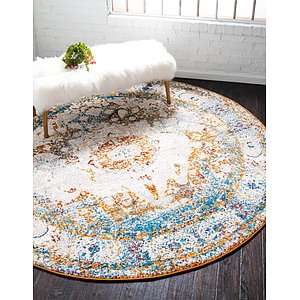 Unique Loom 8' x 8' Rosso Round Rug