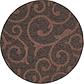 6' x 6' Outdoor Botanical Round Rug thumbnail