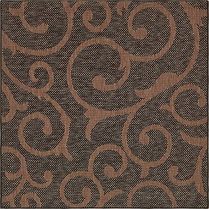Unique Loom 6' x 6' Outdoor Botanical Squar...