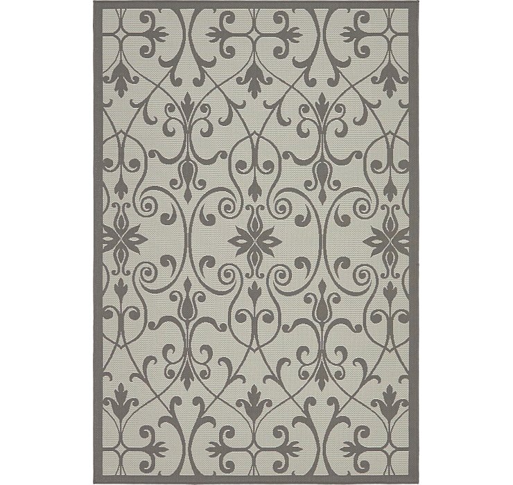 6' x 9' Outdoor Botanical Rug