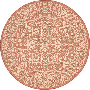 Unique Loom 6' x 6' Outdoor Botanical Round...