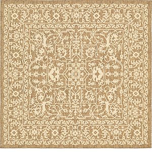 Unique Loom 6' x 6' Outdoor Botanical Squar...