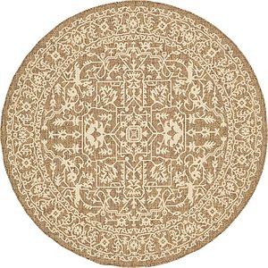 Unique Loom 6' x 6' Outdoor Botanical Round...