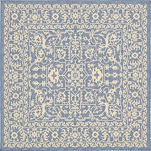 Unique Loom 6' x 6' Outdoor Botanical Squar...