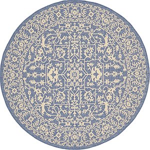 Unique Loom 6' x 6' Outdoor Botanical Round...
