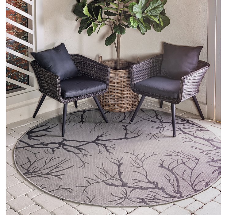 6' x 6' Outdoor Botanical Round...