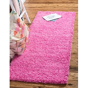 2' 6 x 19' 8 Solid Shag Runner Rug