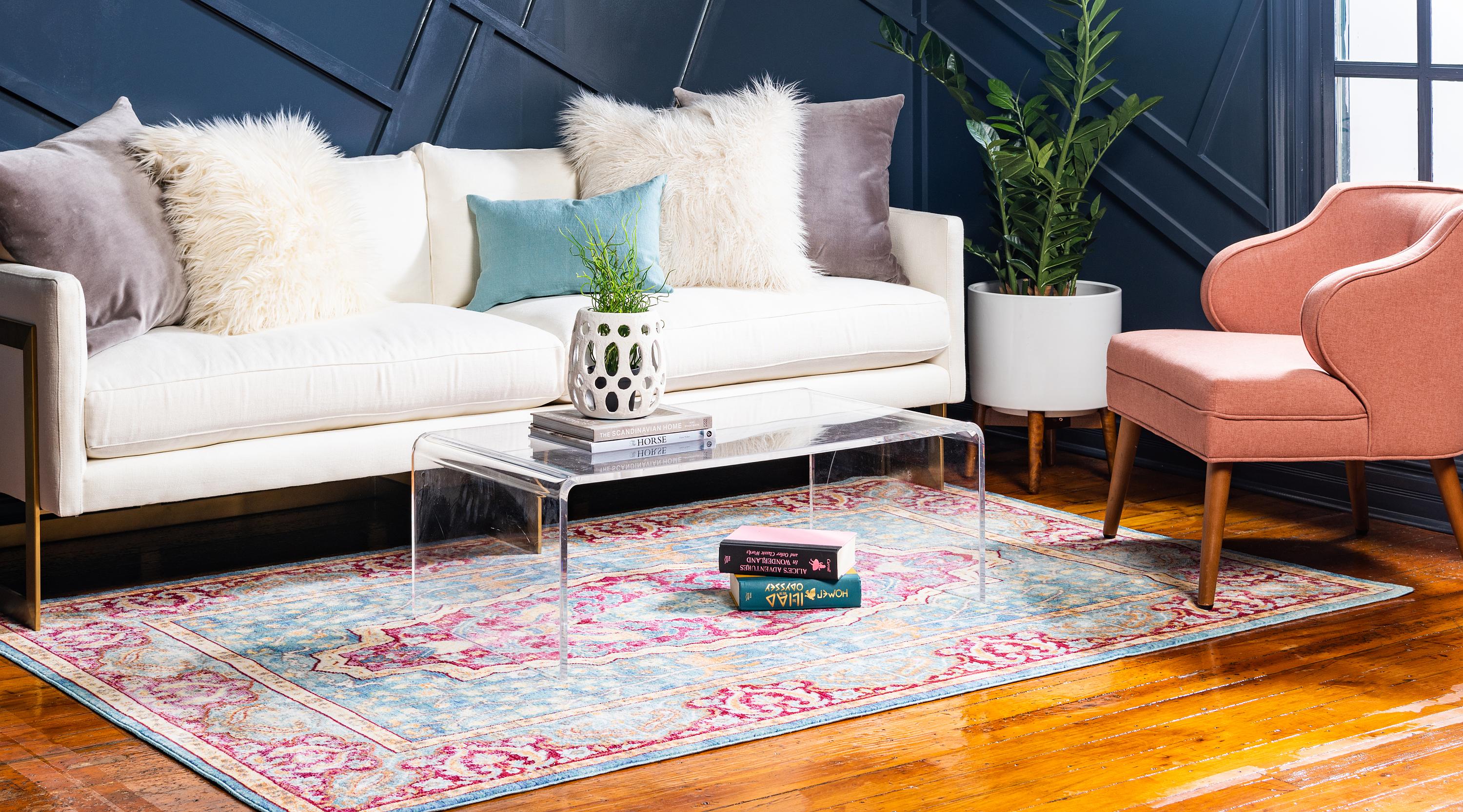 Navy Blue 8' x 10' Aqua Rug eSaleRugs