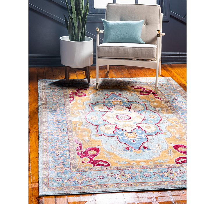 8' x 10' Aqua Rug