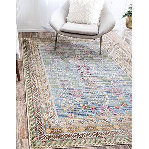 4' x 6' Aqua Rug