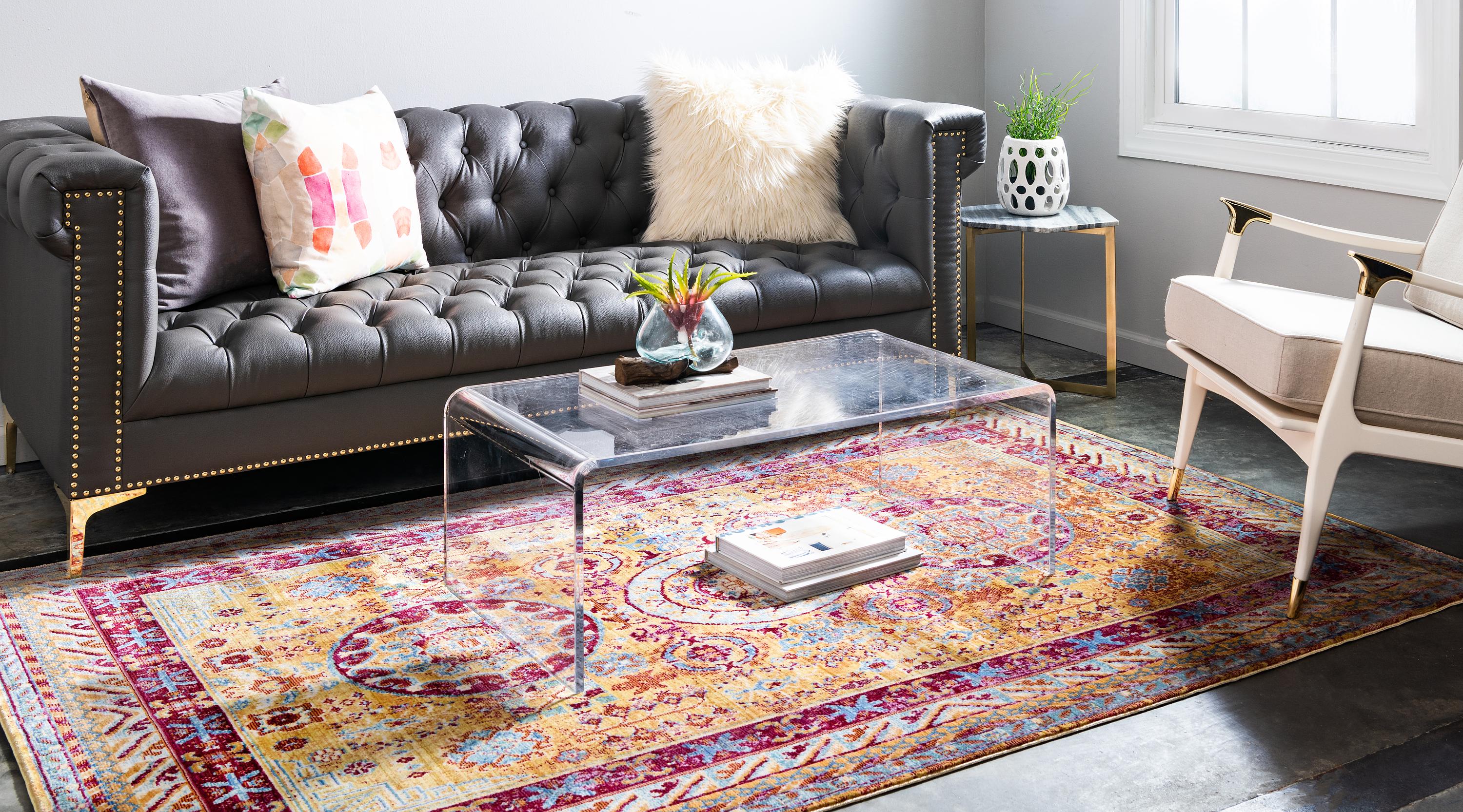 Yellow 9' x 12' Aqua Rug eSaleRugs