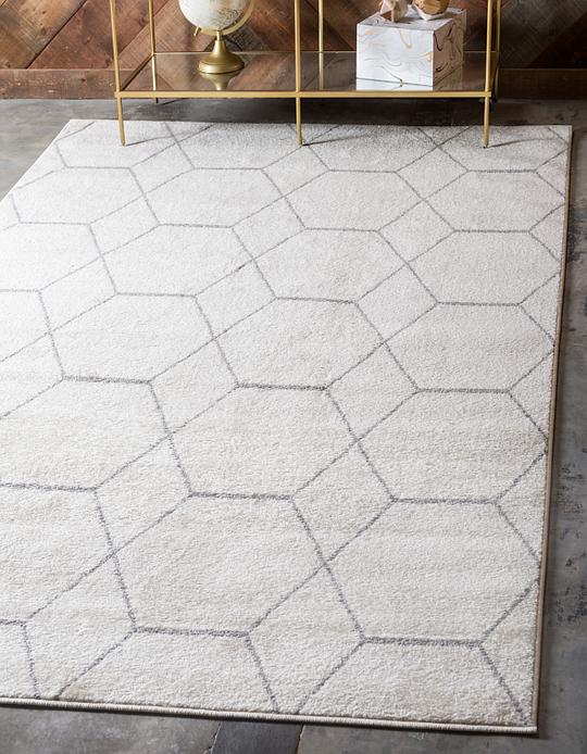 Ivory 152cm X 245cm Trellis Frieze Rug Area Rugs Au