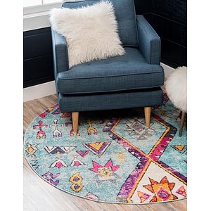 Unique Loom 8' x 8' Sedona Round Rug