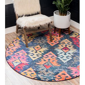 Unique Loom 6' x 6' Sedona Round Rug