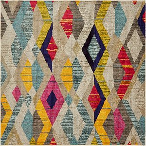 Unique Loom 6' x 6' Sedona Square Rug