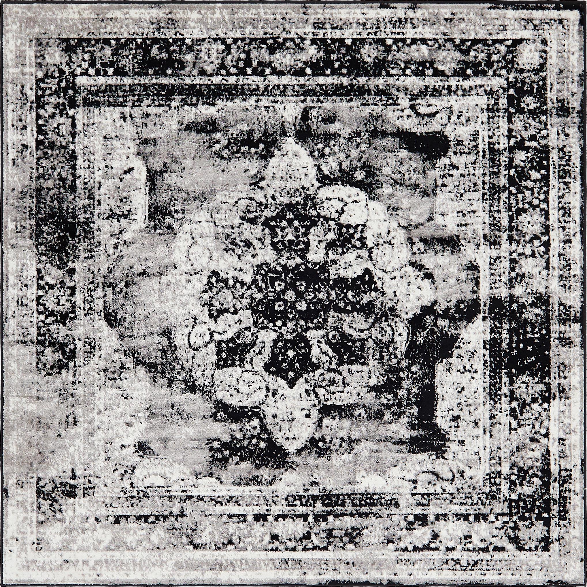 Black 6 X Monaco Square Rug Erugs Black 6 X Monaco Square Rug Erugs