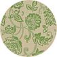 6' x 6' Outdoor Botanical Round Rug thumbnail