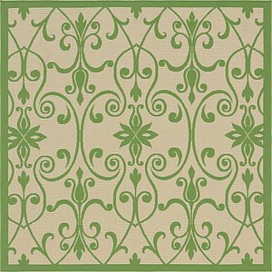 Unique Loom 6' x 6' Outdoor Botanical Squar...