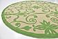 6' x 6' Outdoor Botanical Round Rug thumbnail