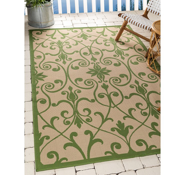 6' x 9' Outdoor Botanical Rug