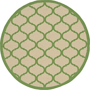 6' x 6' Outdoor Trellis Round Rug