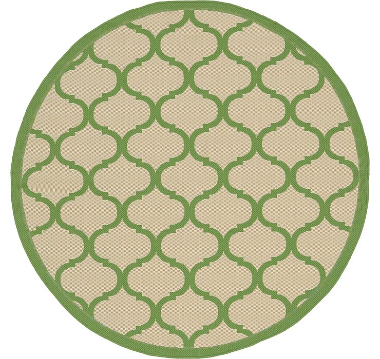 6' x 6' Outdoor Trellis Round Rug