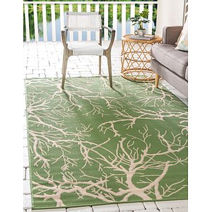 Unique Loom 6' x 9' Outdoor Botanical Rug