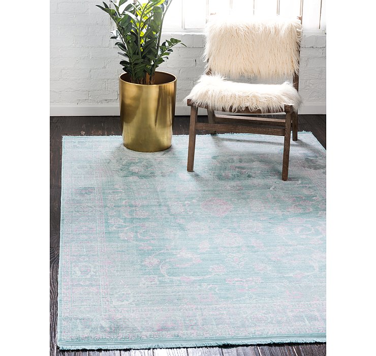 5' 3 x 7' 7 Aqua Rug