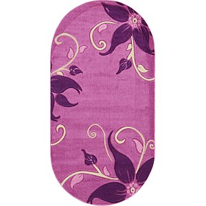 Unique Loom 5' x 7' 7 Damask Oval Rug