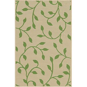 Unique Loom 3' 3 x 5' Outdoor Botanical Rug