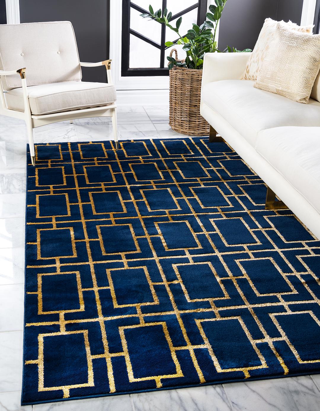 Navy Blue And Gold Area Rugs - Area Rug Ideas