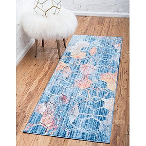 Unique Loom 2' x 6' Rainbow Runner Rug