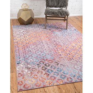 Unique Loom 3' 3 x 5' 3 Rainbow Rug